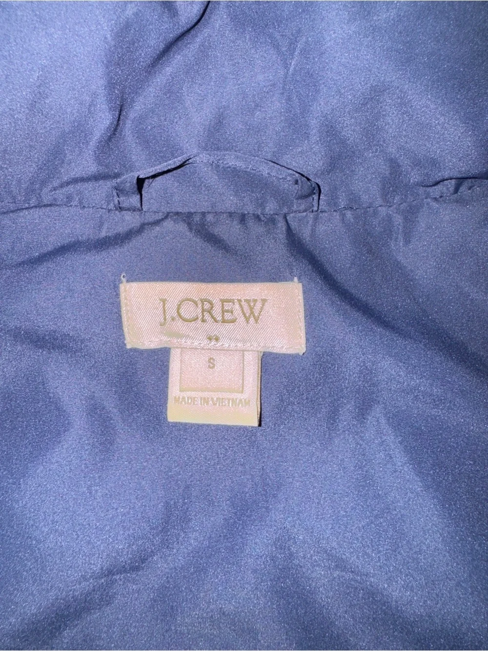 J. Crew navy quilted vest with gold-tone hardware